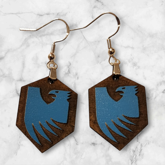 Dragon Age Veilguard Gray Wardens Faction Earrings Davrin - Picture 1 of 2
